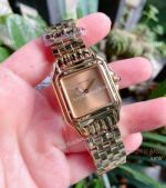 Panthere de Cartier Yellow Gold Onyx Style Couple watches Replica